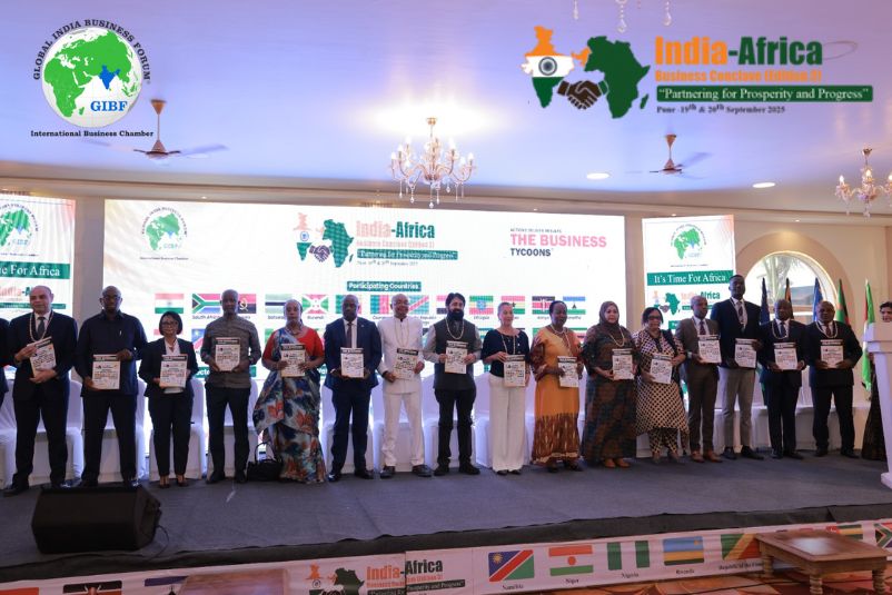 Inauguration of The Business Tycoons Magazine in  India-Africa Business Conclave (Edition 3)