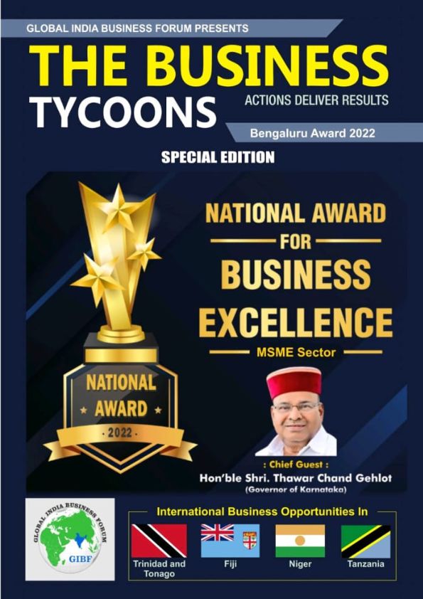 The Business Tycoons  National Awards for Business Excellence Bengaluru - 2022