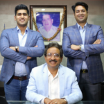 Rajesh Aggarwal (center) Chief Managing Director of TRB Group; Divyansh Aggarwal, Director (left); Charrukh Goyal Director (right)